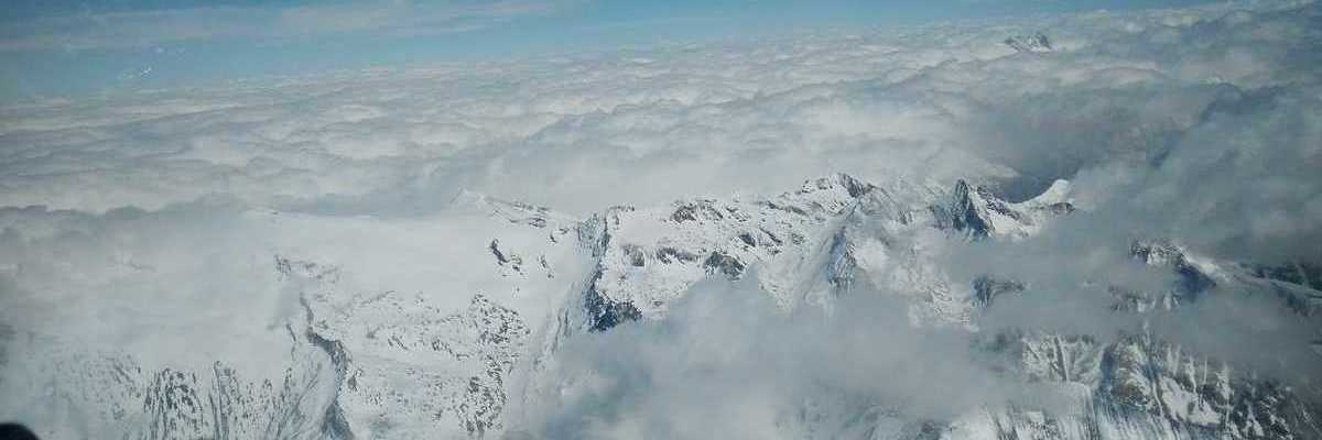 Flugwegposition um 11:47:10: Aufgenommen in der Nähe von Gemeinde Prägraten am Großvenediger, 9974, Österreich in 4707 Meter